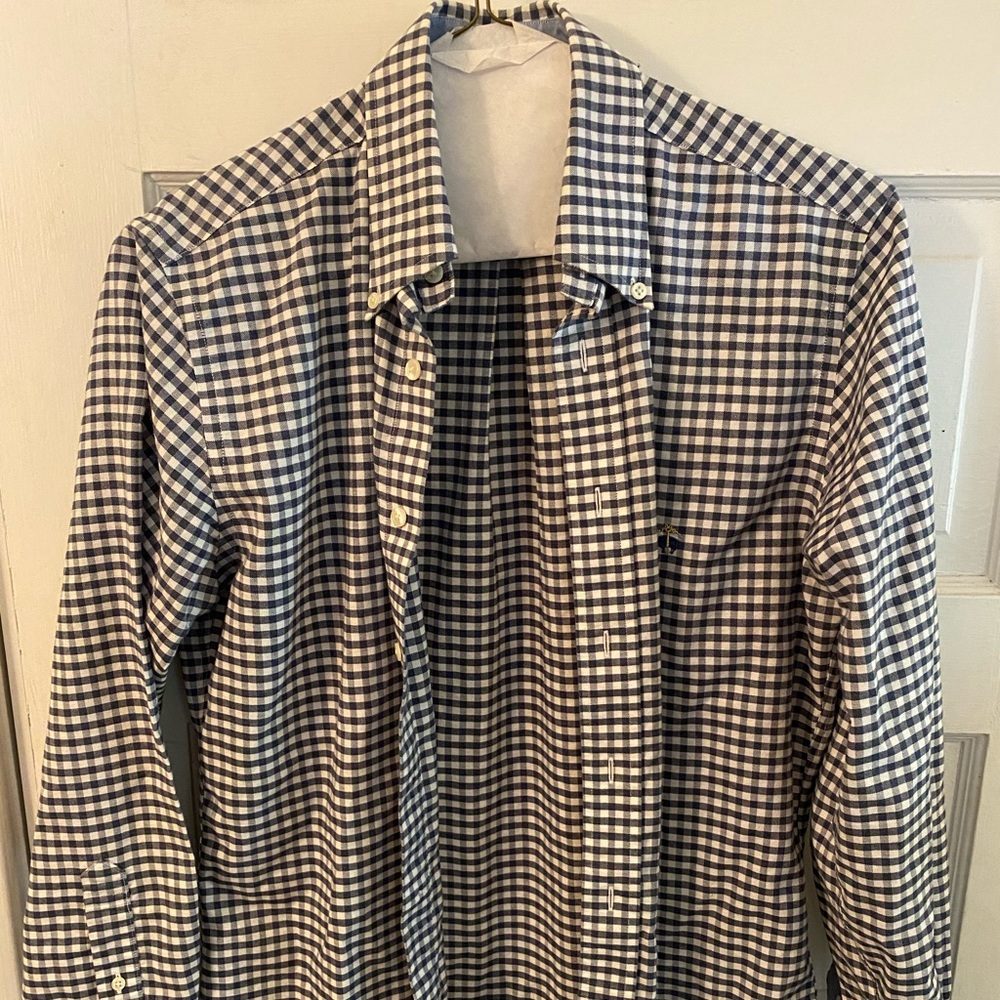 Brooks Brothers Navy Gingham Button-down